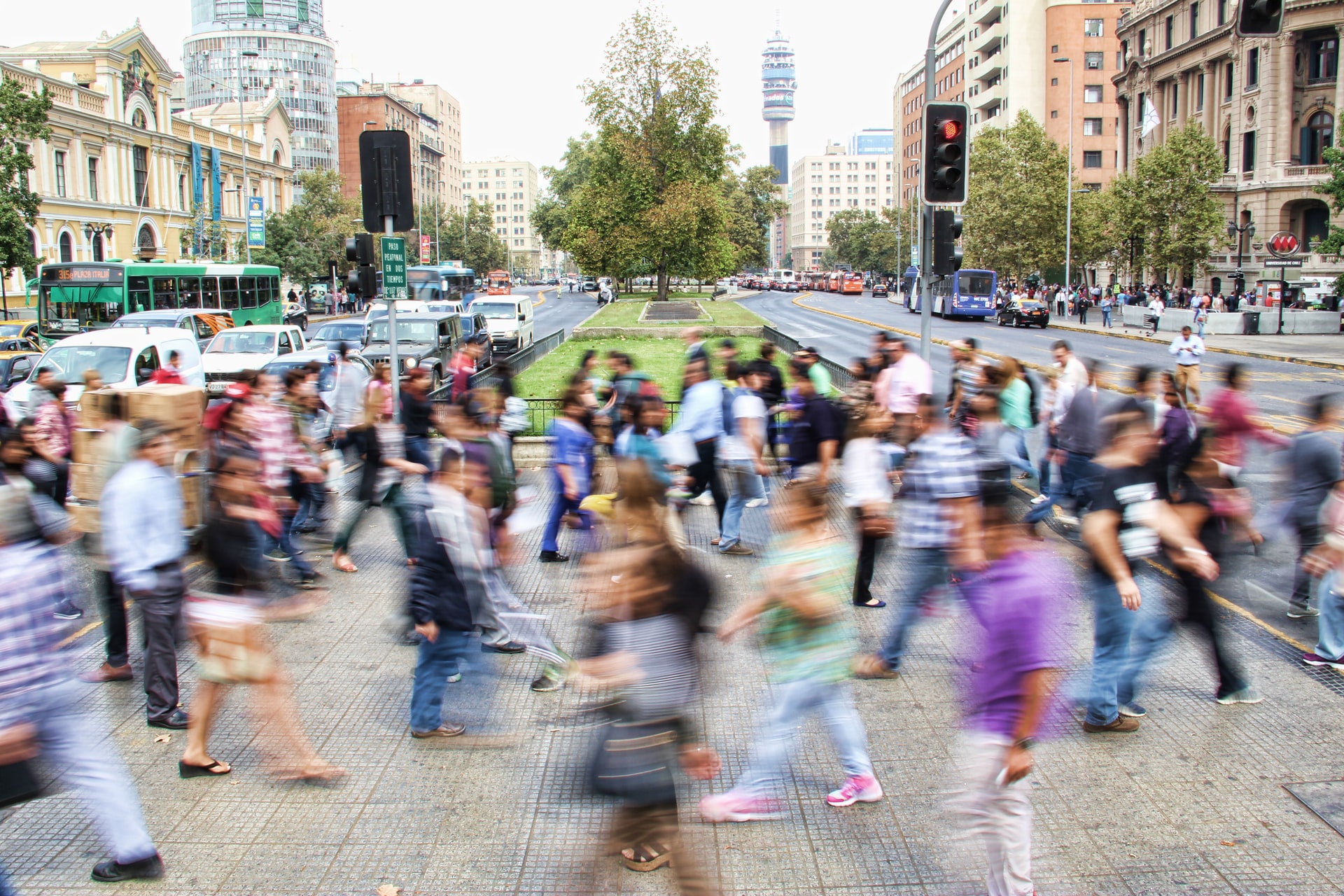 People crossing the road