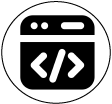 flat black and white png icon of screen